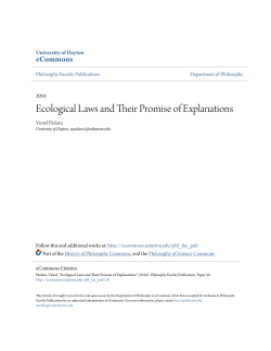 Ecological Laws and Their Promise of Explanations