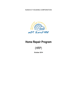 Home Repair Program (HRP) - Nunavut Housing Corporation