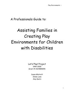 Creating Play Environments for Children with Disabilities