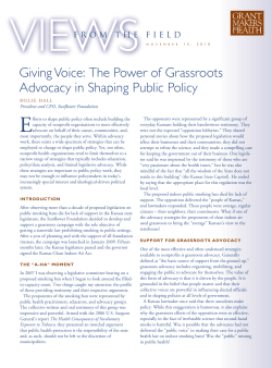 Giving Voice: The Power of Grassroots Advocacy in Shaping Public