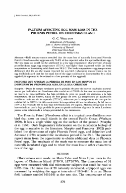 factors affecting egg mass loss in the phoenix petrel on christmas