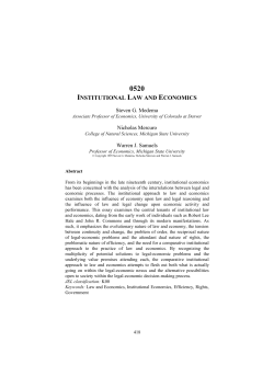 0520 Institutional Law And Economics - Reference