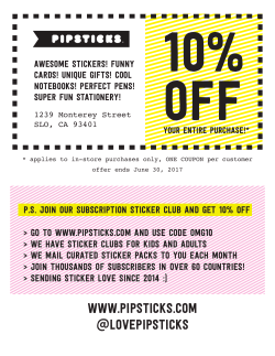 se this coupon - Pipsticks blog