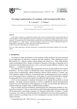 1. Introduction Our interest in shape optimization for the problems of