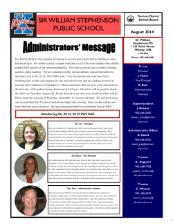 August 2014 - Durham District School Board