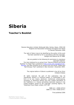 Siberia Teaching resource sheets