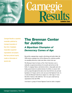The Brennan Center for Justice - Carnegie Corporation of New York
