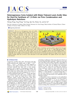 Heterogeneous Ceria Catalyst with Water