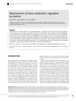Mechanisms of bone anabolism regulated by statins