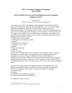 Migrant Language Contact