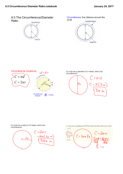 6.5 Circumference Diameter Ratio.notebook