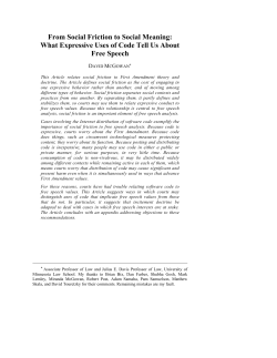 From Social Friction to Social Meaning