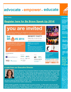 Register here for Be Brave Speak Up 2014!