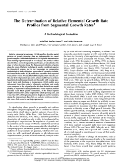 The Determination of Relative Elemental Growth Rate Profiles from