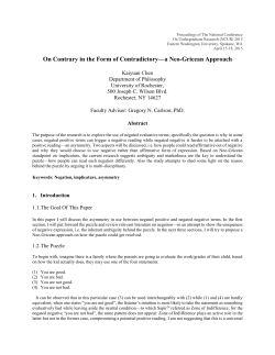 On Contrary in the Form of Contradictory&mdash;a