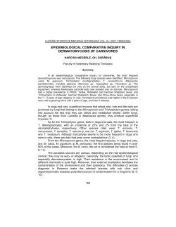 epidemiological comparative inquiry in dermatomycosis of carnivores