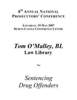 SENTENCING DRUG OFFENCES
