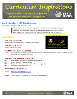 Mowing Lawns - Mathematical Association of America