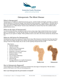 Osteoporosis - Hunterdon Family Physicians