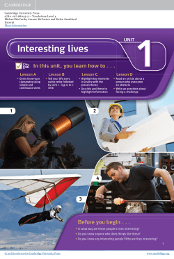 Interesting lives - Assets - Cambridge University Press