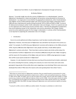 1 Afghanistan from Within: A Look at Afghanistan`s Development