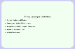 Forced Undamped Oscillations