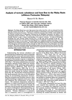Analysis of tectonic subsidence and heat flow in the Malay Basin