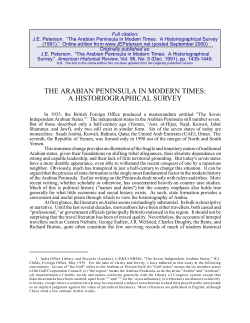the arabian peninsula in modern times: a