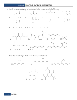 chem 210 [chapter 4: mastering nomenclature