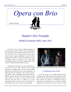 Handel`s Lucio Cornelio Silla Triumphs