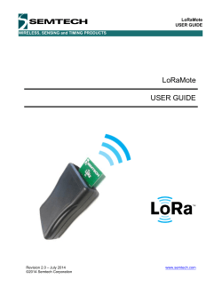 LoRaMote USER GUIDE