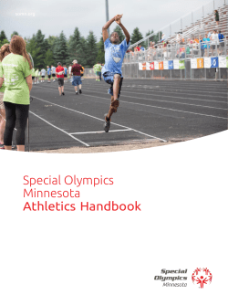 Special Olympics Minnesota Athletics Handbook
