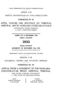 FASCICULE No 61 APPEL CONTRE UNE SENTENCE DU