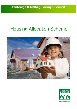 Housing Allocation Scheme - Tonbridge and Malling Borough Council