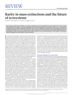 Rarity in mass extinctions and the future of ecosystems