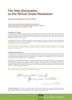 The Oslo declaration