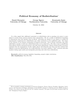 Political Economy of Redistribution