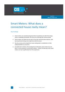 Smart Meters: What does a connected house really mean?