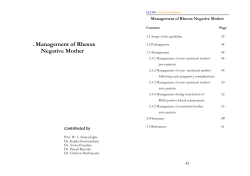 Management of Rhesus Negative Mother