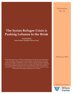 The Syrian Refugee Crisis is Pushing Lebanon to