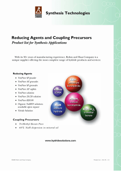Synthesis Technologies Reducing Agents and Coupling Precursors