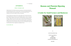 Banana and Plantain Ripening Manual