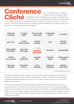 Conference Clich&eacute; | Game