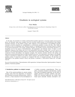 Gradients in ecological systems