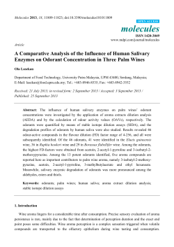 A Comparative Analysis of the Influence of Human Salivary