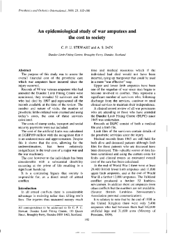 An epidemiological study of war amputees and the cost to society