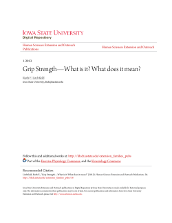 Grip Strength&mdash;What is it? What does it mean?