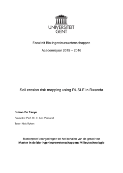 Soil erosion risk mapping using RUSLE in Rwanda