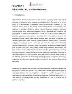 CHAPTER 1 Introduction and problem statement
