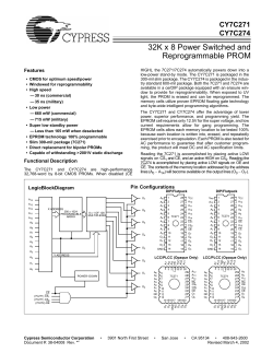 32K x 8 Power Switched and Reprogrammable PROM